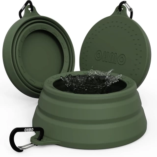 Spill Proof Collapsible Travel Water Bowl for Dogs & Cats