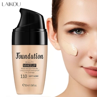 LAIKOU Liquid Foundation – Full Coverage, Moisturizing & Long-Lasting Face Base Makeup (30ml)