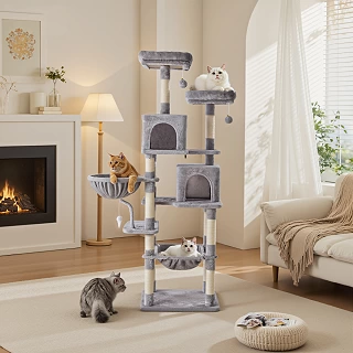 71 inch Tall Cat Tree - Multi-Cat Climbing Tower