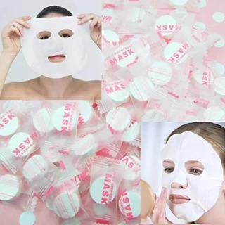 Pure Glow Compressed Face Masks | 30/50PCS Portable Cotton Coin Masks for Instant DIY Spa