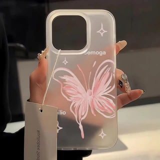 Butterfly Matte Translucent iPhone Case – Soft, Stylish & Protective