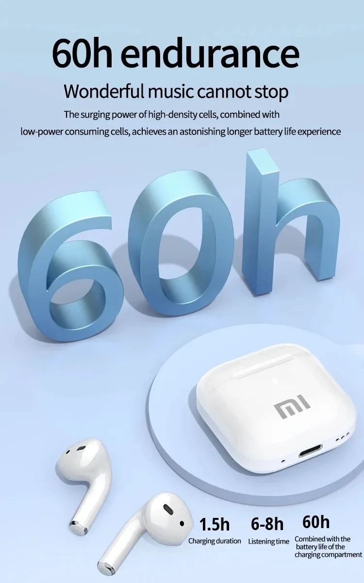 XIAOMI AP05 True Wireless Earphone Buds5 HIFI Stereo Sound Bluetooth5.3 ...