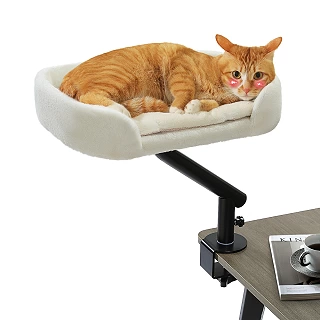Rotatable Cat Desk Bed - 360 Degree Adjustable Stand for Indoor Cats