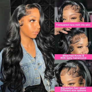 30-40 Inch Body Wave HD Lace Front Wig – 100% Human Hair 13x6, 13x4, 4x4, 5x5 Pre-Plucked Brazilian 360 Lace Frontal Wig for Women