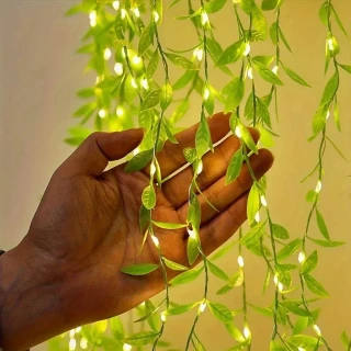 ELMAS™ – 3m Willow Leaf Fairy Lights | 100 LEDs for Dreamy Home Ambience