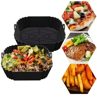 Silicone Air Fryer Baking Tray: Effortless Clean-up and Even Cooking