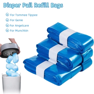Nappy Bin Refill Bags for Sangenic Tommee Tippee, Refill Bags for Genie, Diaper Pail Refills for Angelcare for Munchkin, Scented