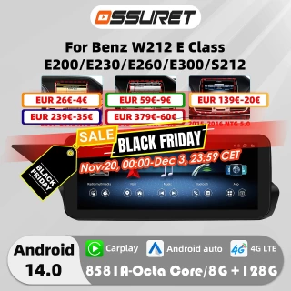 Android 13 Autoradio Carplay For Mercedes Benz E-Class C207 W207 A207 NTG 4.0 4.5 5.0 2-Door car intelligent systems Auto Stereo