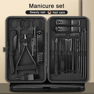 8/12/15/20/24-Piece Manicure & Pedicure Nail Clipper Set – Stainless Steel Grooming Kit with Ear Pick, Scissors & Beauty Tools for Home & Travel