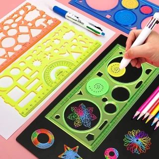 Geometry Spirograph Drawing Stencil Set 