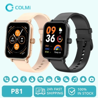 COLMI P81 Smart Watch with Voice Calling – 1.9" Ultra Display, 100+ Sports Modes, 24H Health Monitoring, 100+ Watch Faces, Waterproof Fitness Smartwatch for Android & iOS