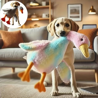 Large Duck Plush Dog Toy