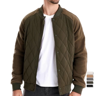 Velorian™ FrostCore Bomber – Patchwork Design | Thick Fleece-Lined | Winter Warm Men’s Jacket