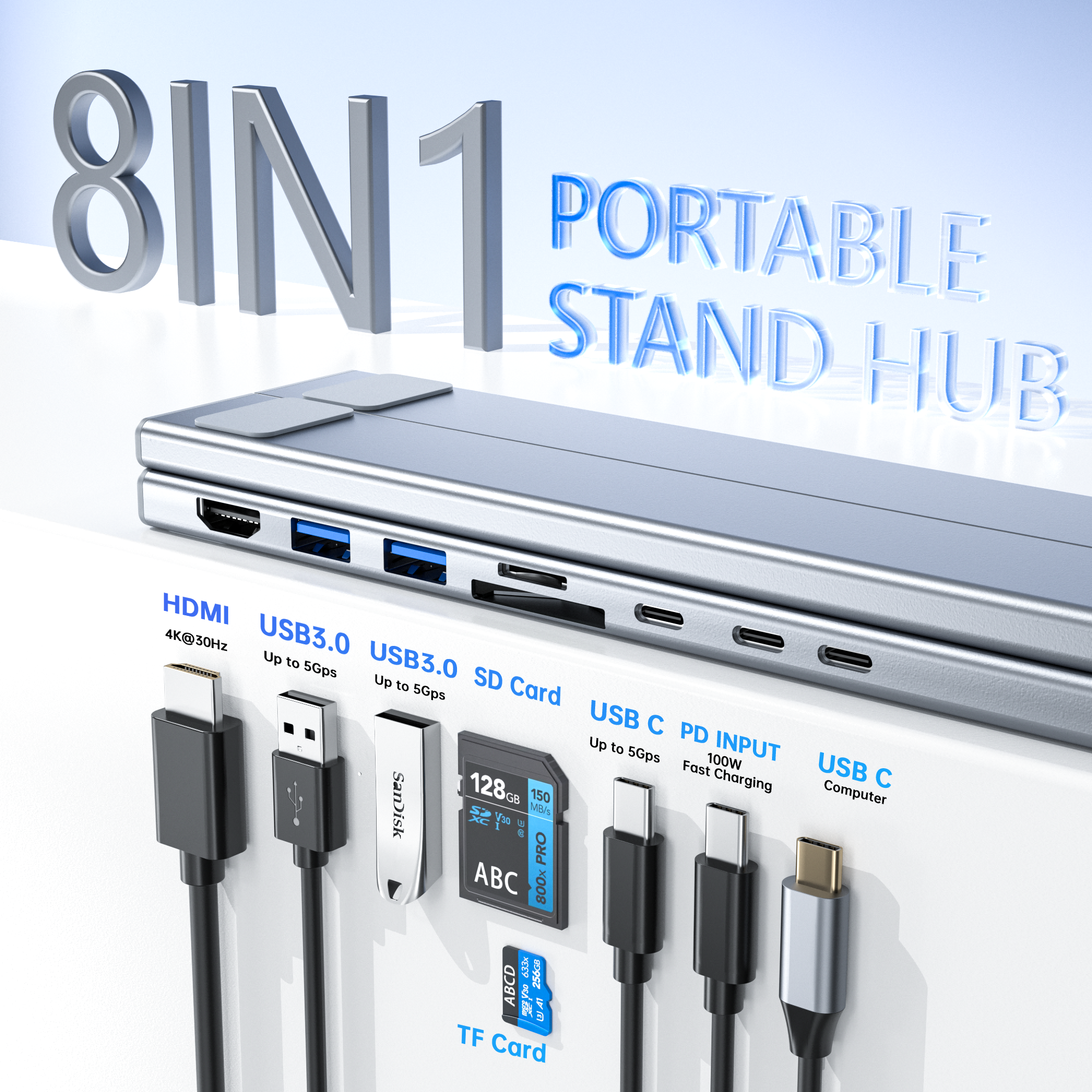 8-in-1 Dock Stand — Expand Ports, Elevate Comfort - Trending Phone Accessories Product April 2026
