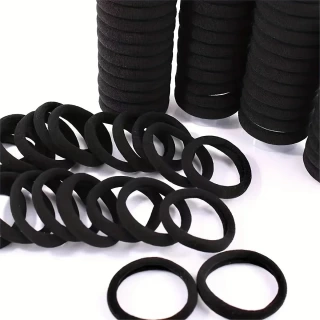 50/100pcs Black Hair Bands for Women Girls Hairband High Elastic Rubber Band Hair Ties Ponytail Holder Scrunchies Accessorie