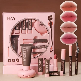 Timeless Radiance Kit: Lipstick, Powder, Mascara & More (9-Piece Set)