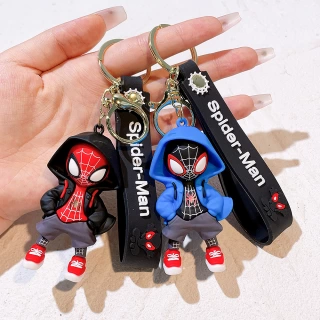 Disney Marvel Spider-Man Keychain Cartoon Comics Avengers Series  Pendant Ornaments Jewelry Gifts for Friends