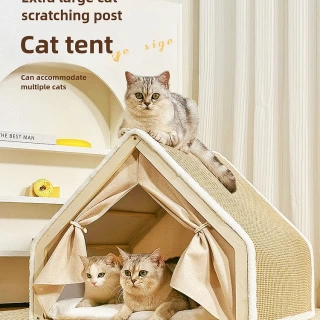 CozyClaw™ Foldable Sisal Cat House