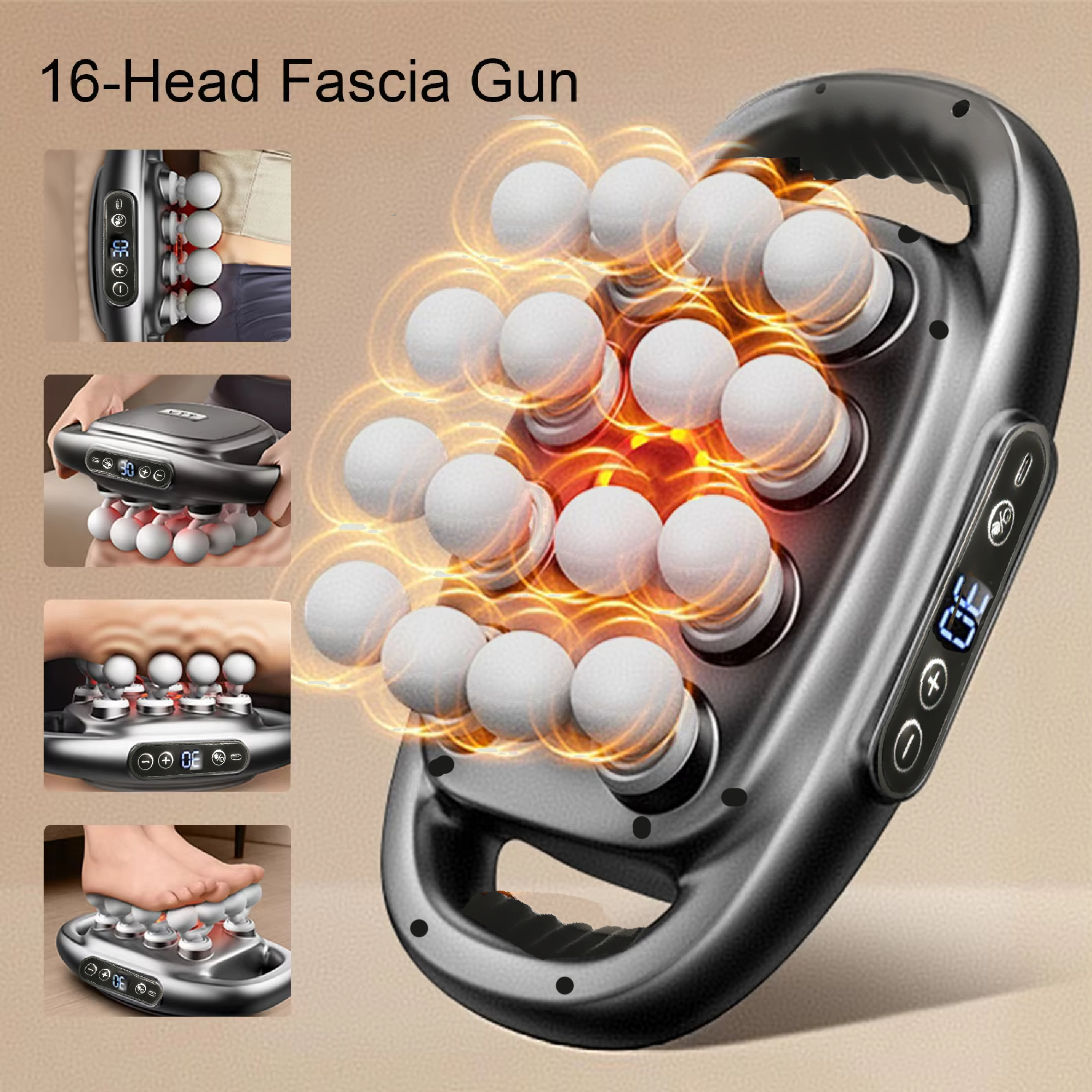 Massage Gun — 16 Heads, Powerful Vibration - Trending Eco-Friendly Essentials Product October 2026