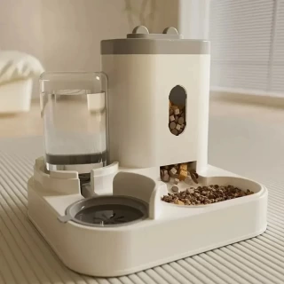 Dog-Cat Automatic Food Feeder With Water Fountain