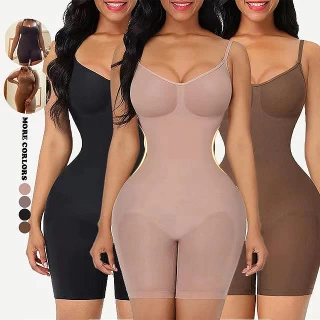 Women’s One-Piece Shapewear Bodysuit – Postpartum Tummy Control, Butt Lift & Breast Support – Open Crotch Slimming Corset with Adjustable Straps