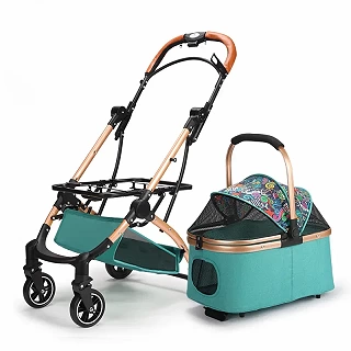 Roam & Rest Pet Stroller — Detachable Carrier Cabin, Foldable