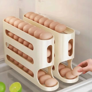 Gizmo StackFlow Egg Dispenser – 2 to 4-Tier Rolling Egg Storage for Fridge & Counter