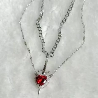 LoveGuard™ Heart Sword Necklace 💘🛡️