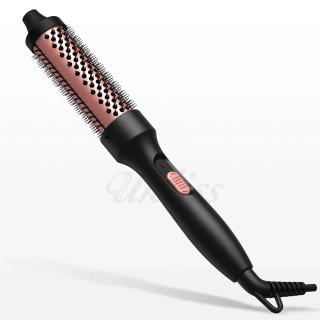 Thermal Heated Curling Brush 32mm – Ceramic Round Hair Curler & Volumizing Styling Comb | Fast-Heating Curling Iron Brush for Smooth, Bouncy Curls