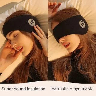 Soundproof Sleep Mask for Adults – 2-in-1 Blackout Eye Mask & Noise Cancelling Earmuffs | Blocks Snoring, Dorm Noise & Travel Disturbances