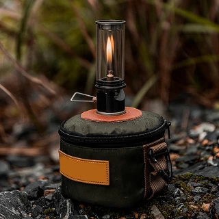 Gizmo EmberGlow Mini Gas Lantern – Portable Butane Camping Light with Metal Housing