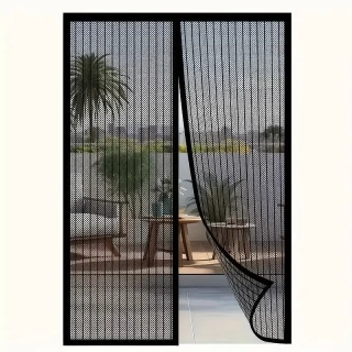 Gizmo BreezeGuard Magnetic Screen Door – Hands-Free Mesh Curtain with Auto-Close Magnets