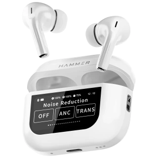 T12 AI intelligent translation Bluetooth earphones ANC ENC noise cancelling earphones with LCD touch screen in ear wireless TWS