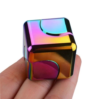 Metal Alloy Fidget Spinner Cube – Stress Relief Desk Toy