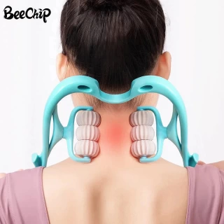 6-Wheel Cervical Neck Massager – Deep Tissue Kneading & Pain Relief On-the-Go