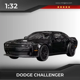 1:32 Dodge Challenger Die-Cast Model Car – Pull Back Toy with Openable Doors & Realistic Detailing for Collectors & Kids