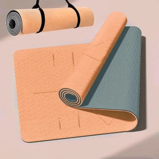 Eco-Friendly Non-Slip Yoga Mat – Thick, Durable & Lightweight with Carry Strap for Home & Outdoor Workouts