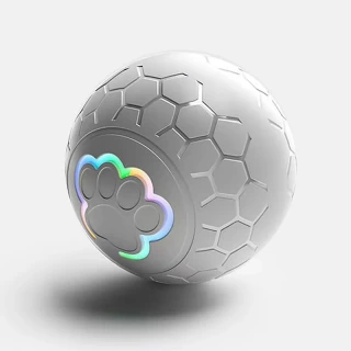 Smart Interactive Dog Toy Ball – USB Rechargeable Automatic Rolling & Bouncing Ball with RGB Lights for Dogs & Cats