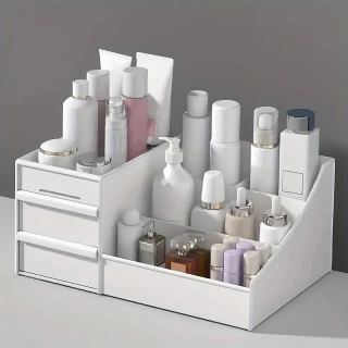 Drawer Style Cosmetic Storage Box – Makeup Organizer Case for Vanity & Desk