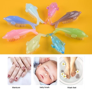 1pcs Dolphin Nail Brush Uv Gel Polish Dust Remove Animal Fingernail Clean Brush Manicure Armor Dust Nail Plastic Scrubbing Brush