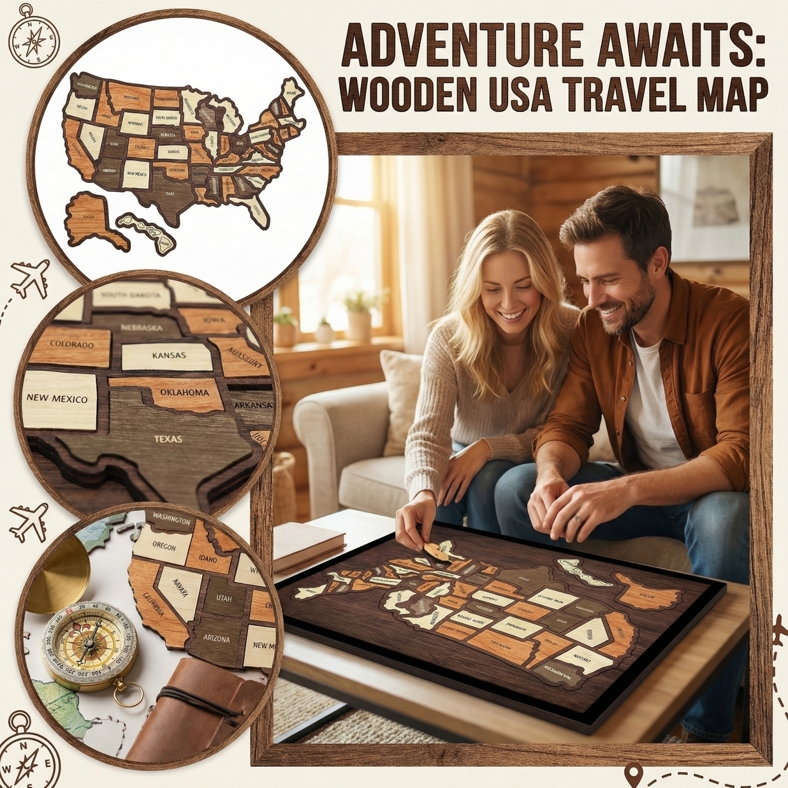 USA Puzzle — Build Your Travel Memories - Trending Automotive Accessories Product July 2026