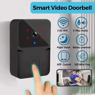 Wireless Smart Video Doorbell WiFi Security Camera with Night Vision, 2-Way Audio & Motion Detection