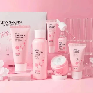  Cherry Blossom Skincare Set – 6-Piece Facial Care Collection for Radiant Skin