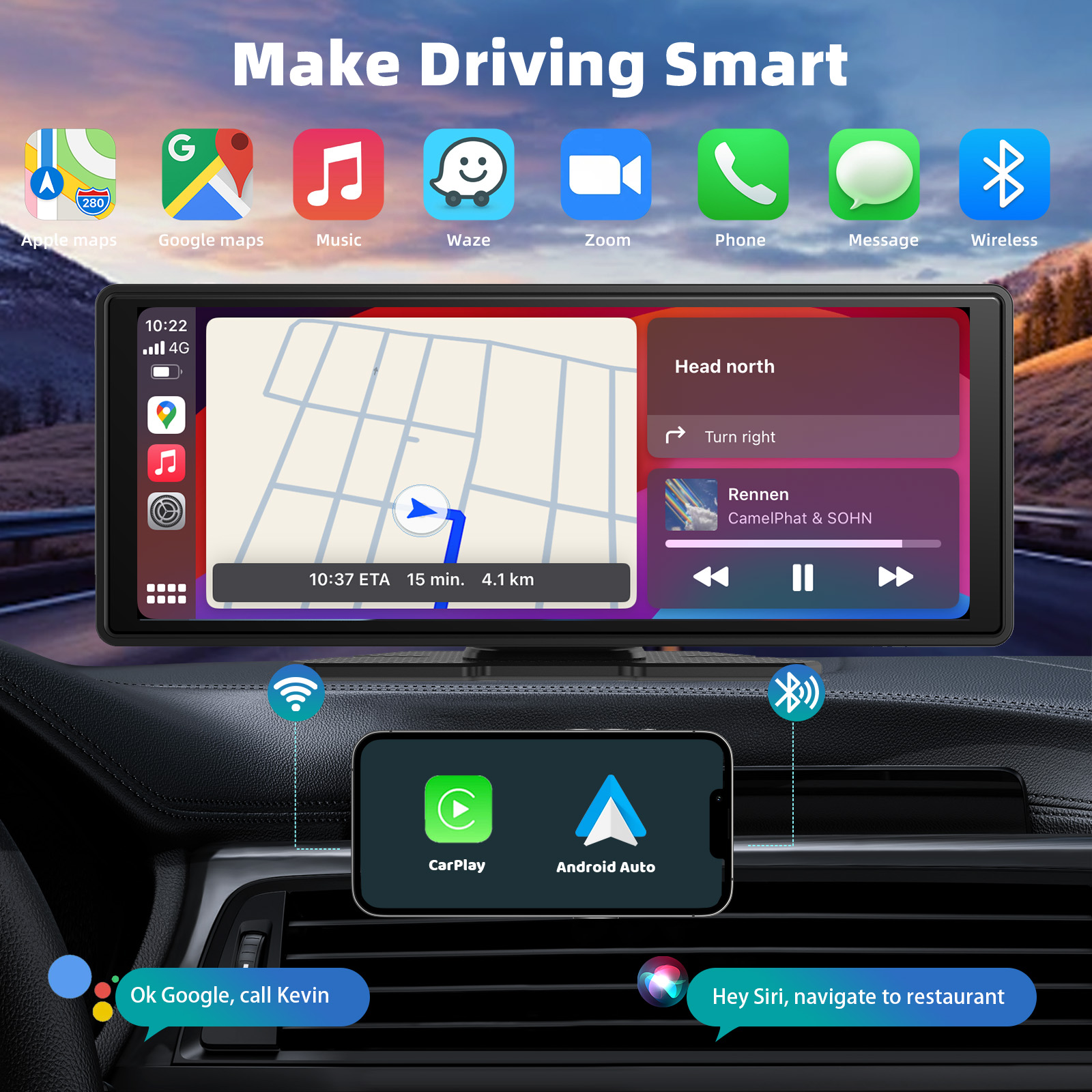 DriveSync 10” Wireless CarPlay