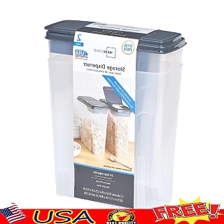 Scoop & Pour Kibble Dispenser — 6 Qt Flip-Lid Containers (2-Pack)