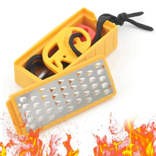 Gizmo SparkShaver – Portable Tinder Maker & Fire Starter with Stainless-Steel Grater
