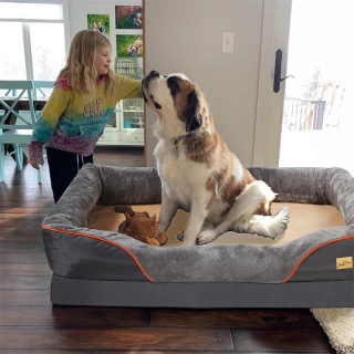 Jumbo Orthopedic Dog Bed – Memory Foam Pet Sofa for Large Dogs