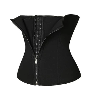 hook zipper waist trainer Slimming Belly Belt Tummy Trimmer Shaper Women Control Sheath Girdle Strap Black Hooks