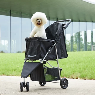 Breeze Rider Pet Stroller — 3-Wheel Foldable Cat & Small Dog Buggy