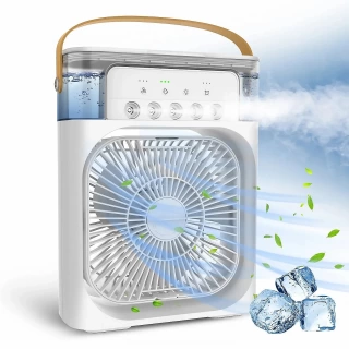 AirCool™ Portable Cooling Fan – USB Rechargeable Mini AC with Water Mist ❄️